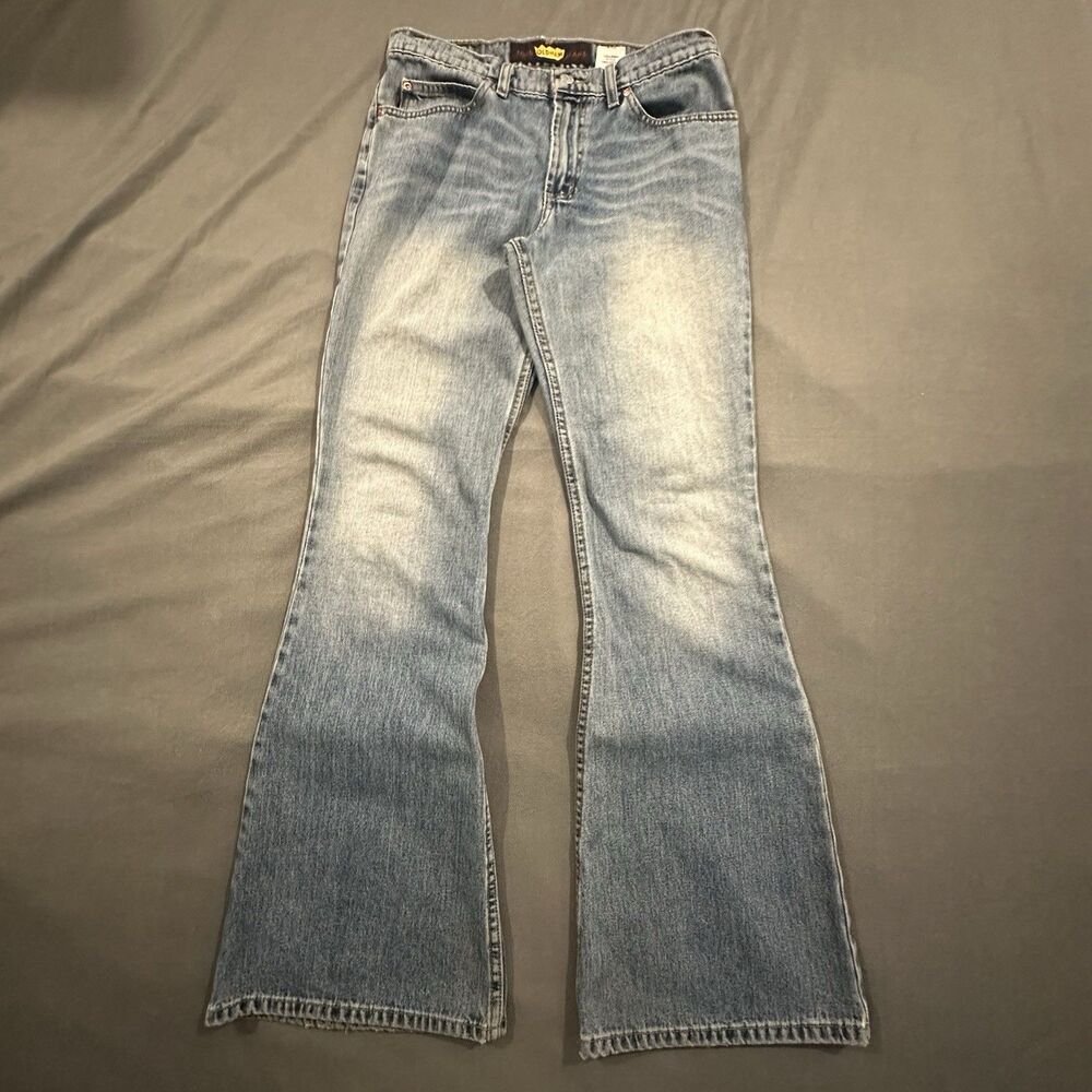 Vintage Todd Oldham Jeans Women 7x32 Boot Flare Mid Rise Y2K 90s Blue Denim
